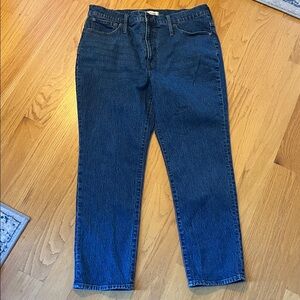 MADEWELL THE PERFECT VINTAGE JEANS SIZE 33 dark wash